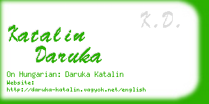 katalin daruka business card